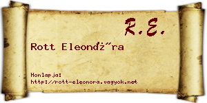 Rott Eleonóra névjegykártya