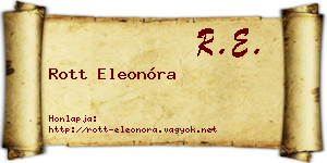 Rott Eleonóra névjegykártya